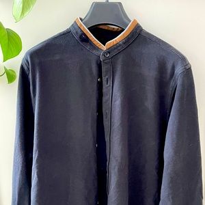 Zara Mandarin collar shirt with Elbow patches!